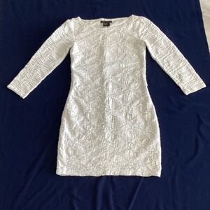 Armani Exchange White. 3/4 length sleeves Dress